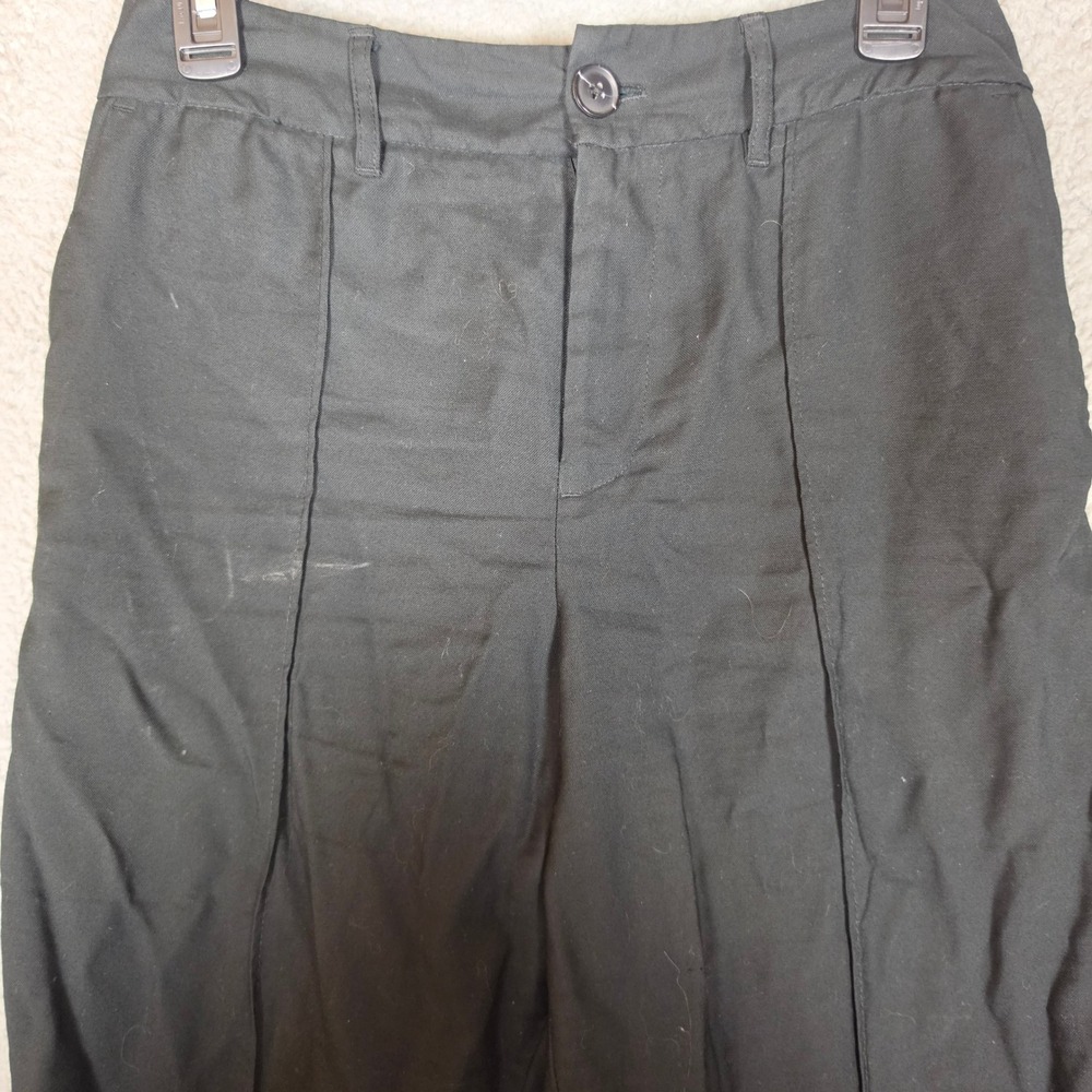 A New Day Tapered Pants Women 8 Black Good Cuffed Ankle Elastic Back Rayon Blend - Picture 7 of 9
